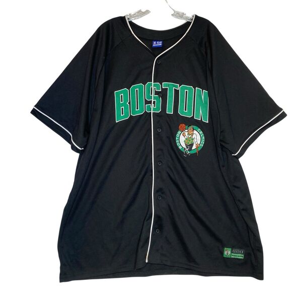 Ultra GAME Other - Boston Celtics Men 3XL Black Button Up Jersey Shirt Ultra Game NBA Official